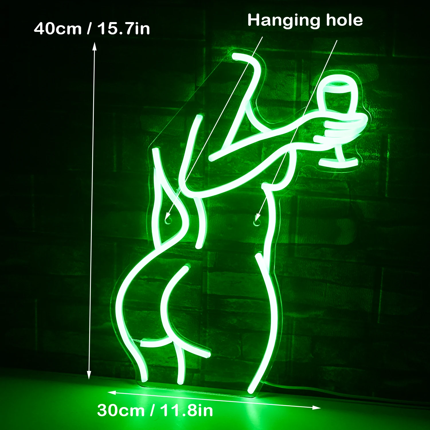 Pink Woman Wine Glass Neon Sign LED Sexy Lady Neon Signs For Bar Party Restaurant Shop Neon Light Acrylic USB Neon Lamps