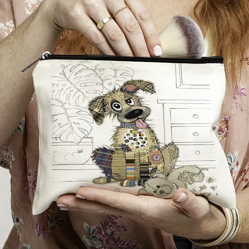 Мультфильм динозавры собака кошка птица леди макияж сумки на молнии дорожная сумка для губной помады женская косметичка девичник вечерние сумочка