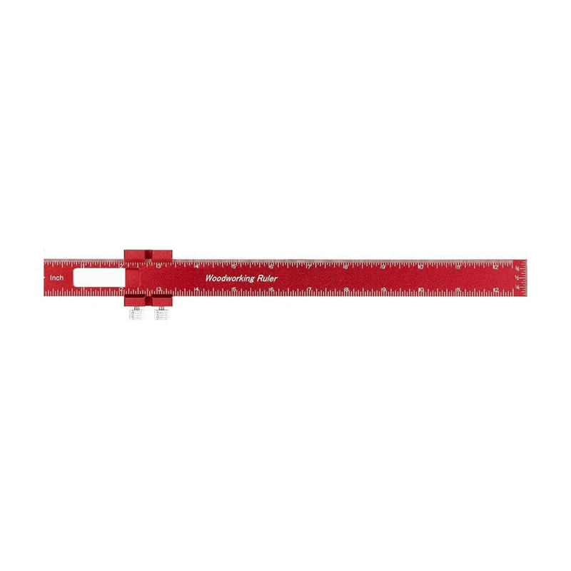 

Woodworking Tools Ruler Ruler Layout Tool Aluminum Precision Ruler With T-Track Metal Slide Stops