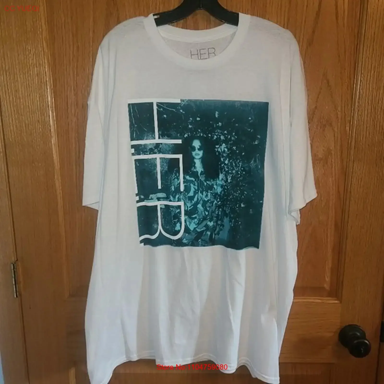 Camiseta Oversize para Mujer H E R Rue21, Blanca, Talla XXL, Nueva con Etiqueta, Estilo Vintage Lavado, Estilosa, Cómoda, Unisex