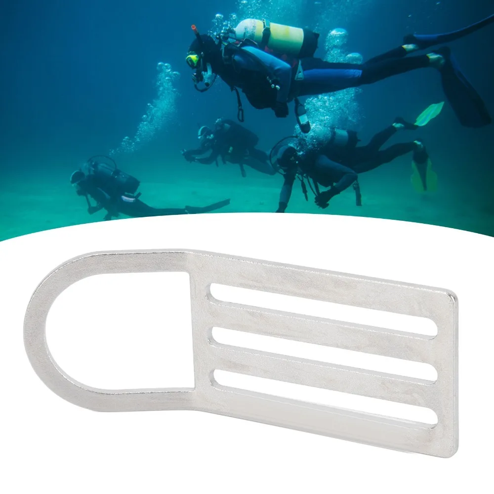 316 Stainless Steel D Ring Diving Weight Belt Water Resistant Secure Fastening Belt Stopper Diving Belt Accessory Snorkeling