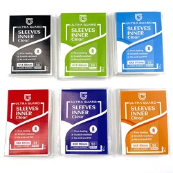 50Pcs Protector Card Sleeves Board Tarot Holder Case Poker Magic YGO PKM Kpop Photocard Game Cards Trading Shield Cover