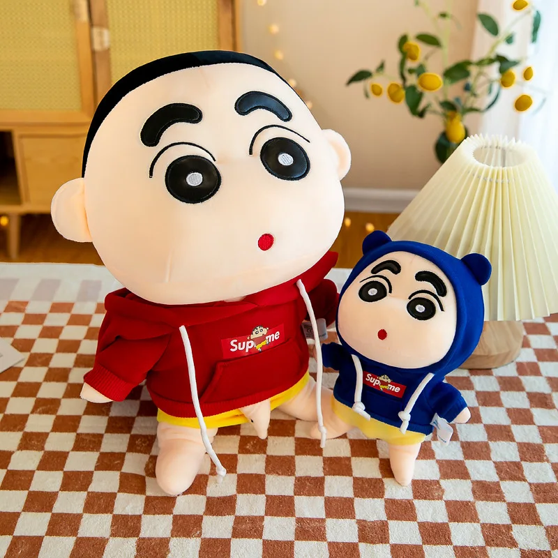 Popular Plush Stuffed Toy Rogue Crayon Shin Chan Cute Plush Hoodie Doll Teasing Penis Chick Funny Gift for Friends Halloween