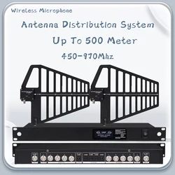 UA895-U85 Antenna Splitter RF Distributor Professional Signal Amplifier 10-channel Wireless Mic Active Directional Antenna