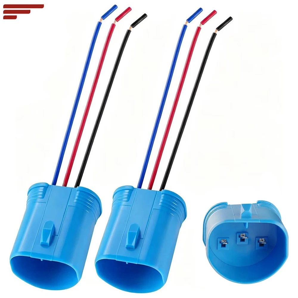 2pcs 9004 9007 Socket Male Plug Wiring Harness HB1 HB5 Headlight Base Adapter Connector Cable