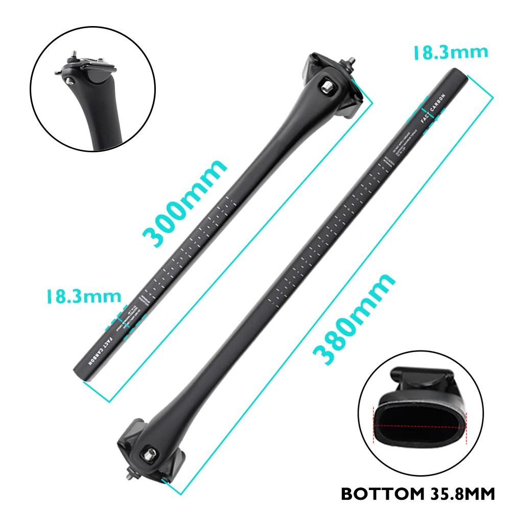 ODINZEUS For Tarmac SL8 Carbon Fiber Seatpost, Aero Road Bike Seatpost, 15mm Offset, 300/380mm, Compatible with SL8 Frames view 2