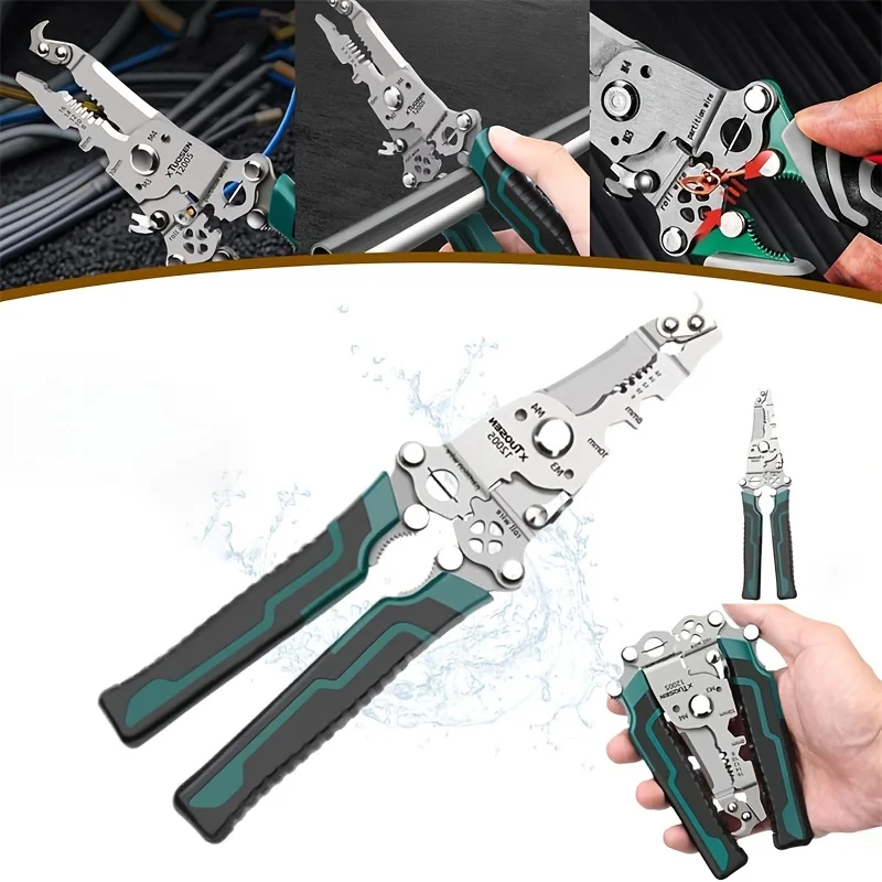 Handheld Multifunctional Wire Stripper Piler Wire Wire Cutter Crimping Tool Wire Crimper Cable Stripper Wiring Tools Hand Tool