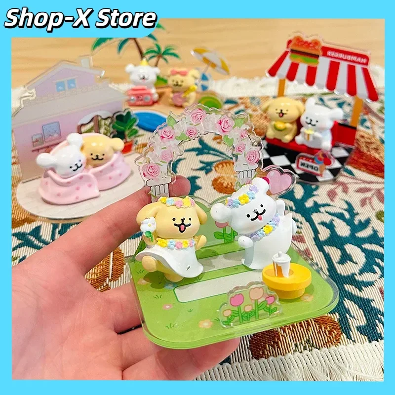 Nueva caja ciega de arte de línea de perro de la suerte, regalo de recuerdo de boda Kawaii para niñas/damas de honor, bonita decoración de escritorio