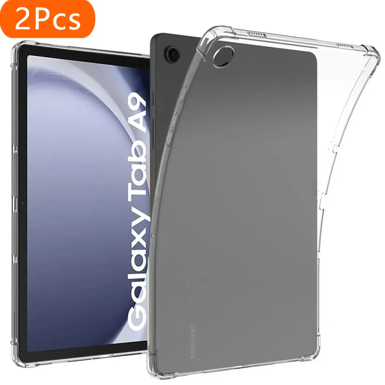 

Роскошный прозрачный чехол для планшета Galaxy Tab A9 8,7, 2 шт., прозрачный, ультратонкий, с ощущением кожи, подушка безопасности, противоударный, защита объектива, защита Co