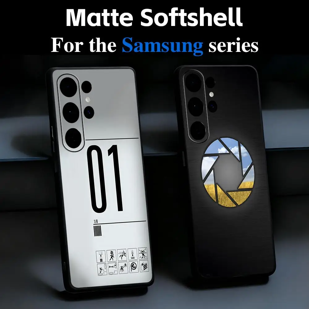 Cool Game Portal Phone Case For Samsung Galaxy S26 S25 S24 S23 S22 S21 Plus Ultra Fold A Soft Black