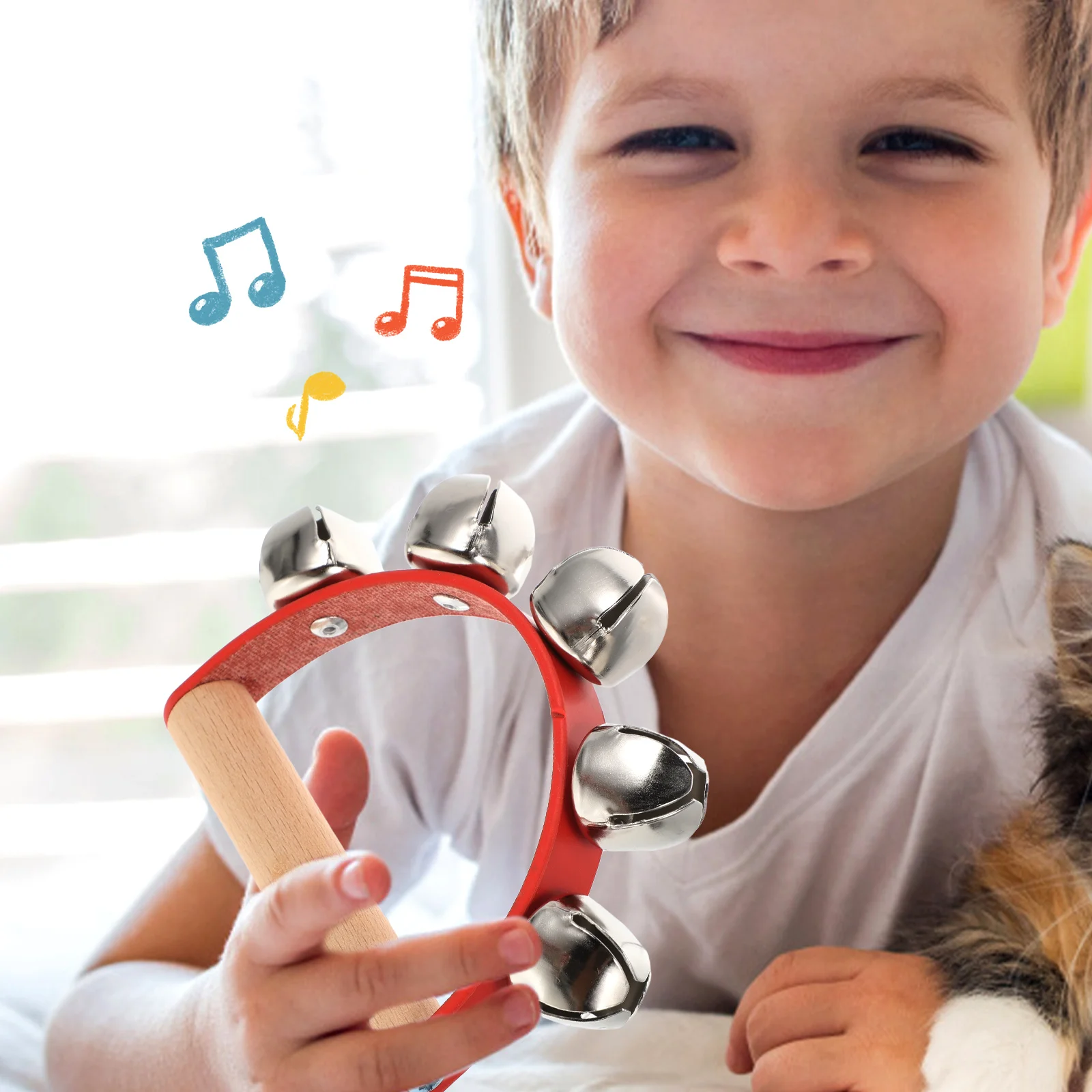 

Hand-ring Bell Set Instruments for Kids Percussion Red Early Education Bells Baby