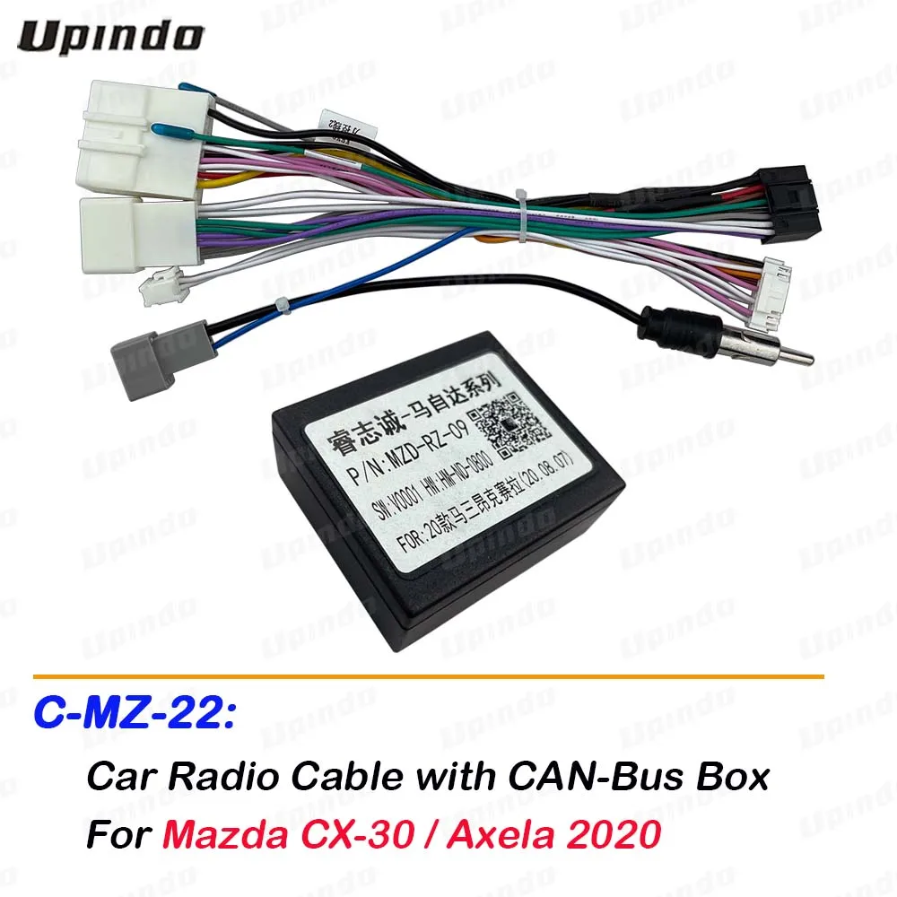 Car Radio Cable CAN-Bus Box Adapter for Mazda CX-30 Axela 2020+ Wiring Harness Power Connector Socket