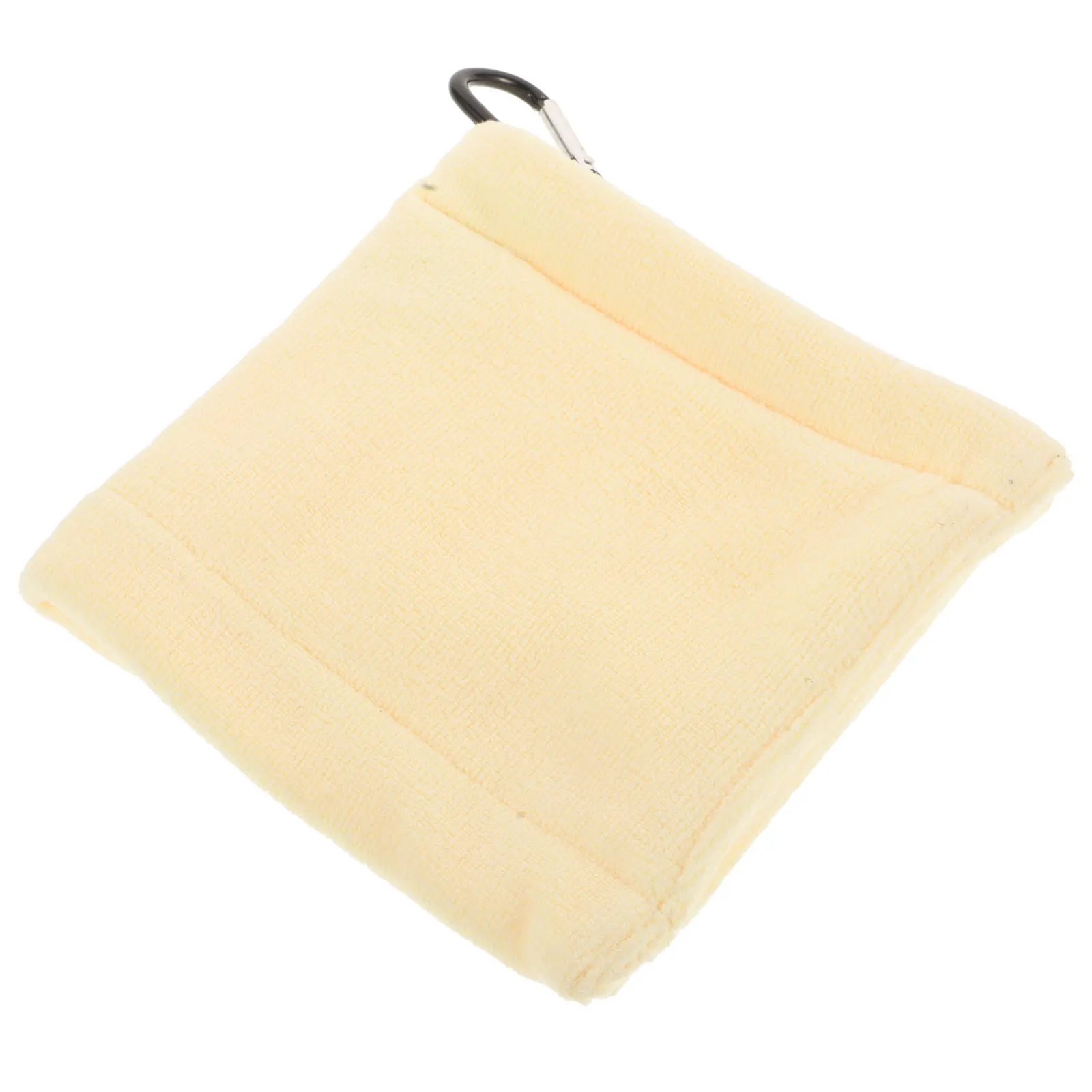 Golf Light Yellow 14x14 Microfiber Soft Absorbent Hook Portable Sports Towel Golf Bag Accessories - view 2