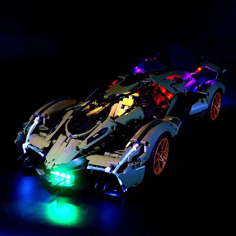 RC DIY LED Light Kit For LEGO MOYU 88001 Technical V12 Hypercar Car Building Block Set ( Only LED Light,Without Blocks Model)