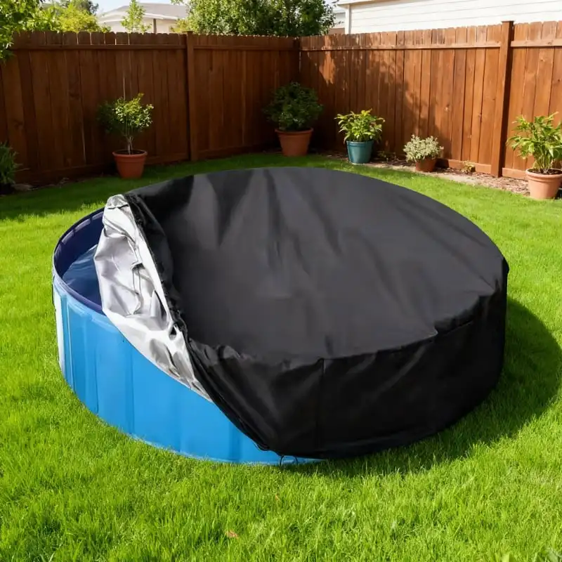 Round Outdoor Pool Cover, Heavy‑Duty Waterproof Round Above‑Ground Pool Protector, UV‑Resistant Windproof Dust‑Proof Round Pool