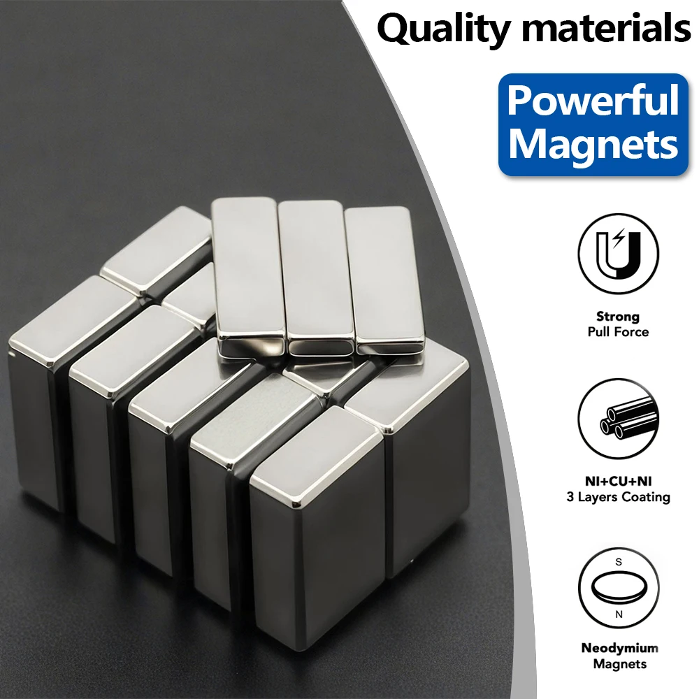 30x10x2/3/4/5 mm Leistungsstarker Neodym-Magnet N35 NdfeB Permanentmagnetblock Superstarker Kühlschrankmagnet DIY – Detail 4