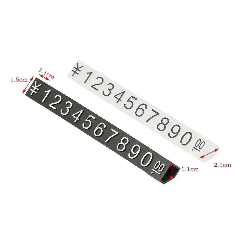 10pcs X-l Digital Price Tag Display Stand Plastic Labels Jewelry Price Cubes