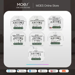 MOES Smart ZigBee Switch Module Dimmer Curtain Switch Smart Life App Remote Control Alexa Google Home Voice Control