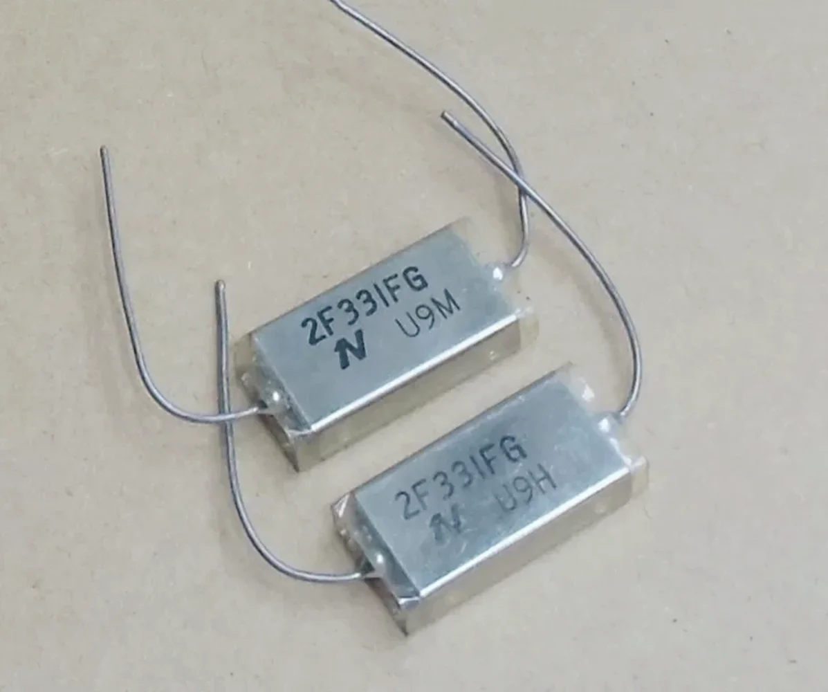 Original new 100% 330P 450V copper shell fever silver oil immersed mica axial high-precision capacitor (Inductor)