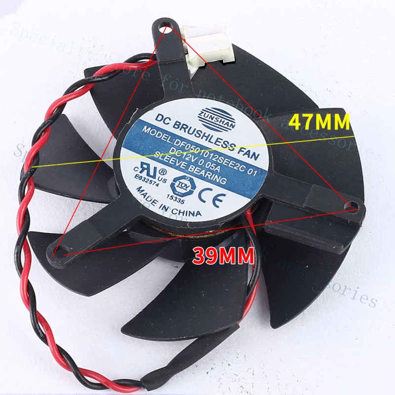 

Вентилятор охлаждения A+ DF0501012SEE2C 12V 0.05A 47мм для Sapphire X1300 HD4650