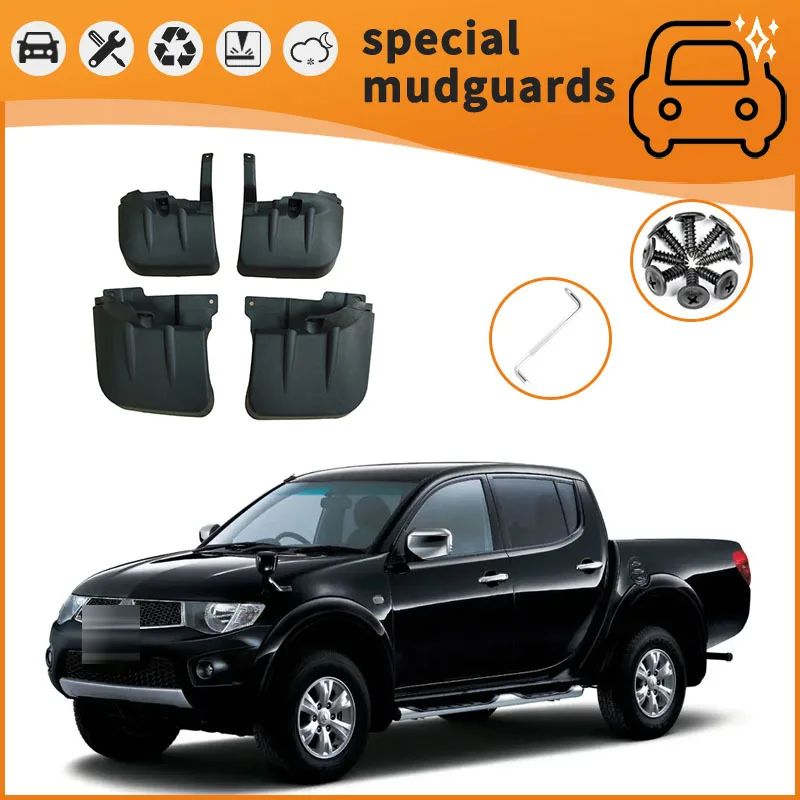 

For Mitsubishi Triton 7-18 models Mudguards Fender Mudflaps Front Rear Flares Splash Guards Cover Car Accessorie