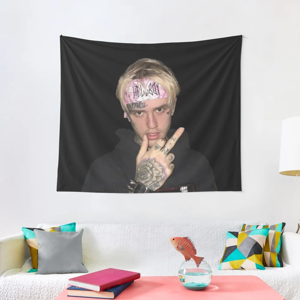 

Lil Peep Picture of him giving the finger Tapestry Christmas Decoration 2023 Holiday Decorations Christmas