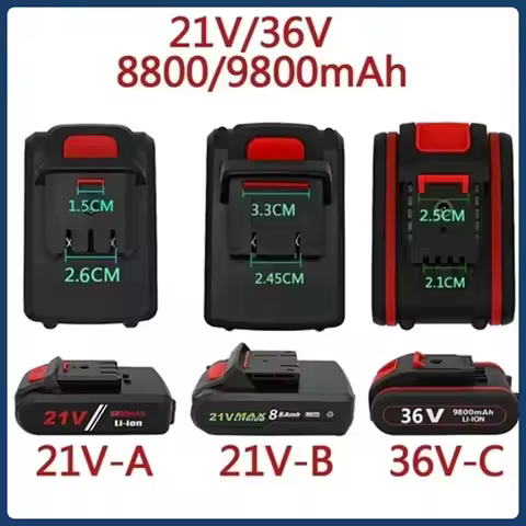 New 21V 36v Battery 9.8Ah Electric drill tool rechargeable lithium battery electric screw driver electric drill Li-ion battery