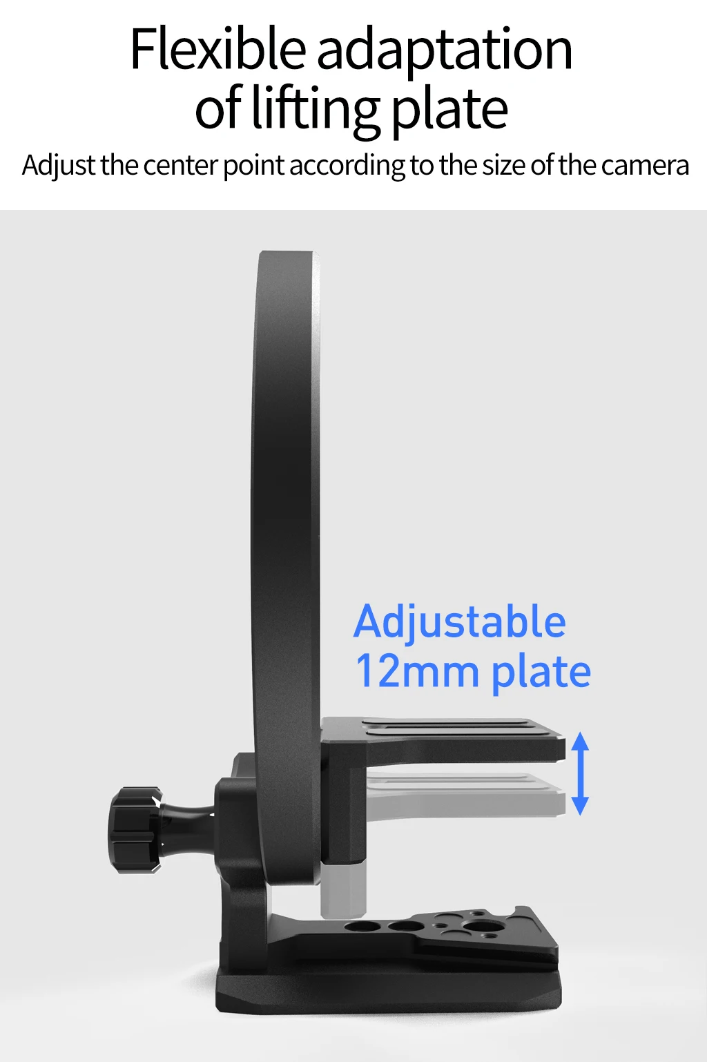 Neue DSLR Kamera Objektiv Unterstützung Halterung Halbrunden Ring Horizontale Vertikale Schnell Schalter Halterung für Canon Nikon Stativ Stabilisator – Detail 7
