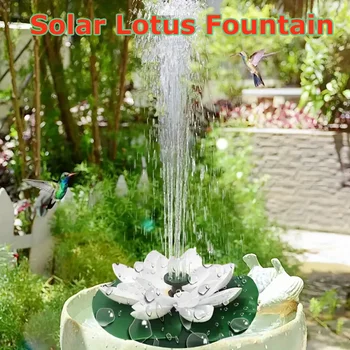 연꽃 플로팅 태양열 조류 목욕 분수 펌프, 수영장 연못 태양열 발전 분수, 플로팅 홈 그라데이션 장식 