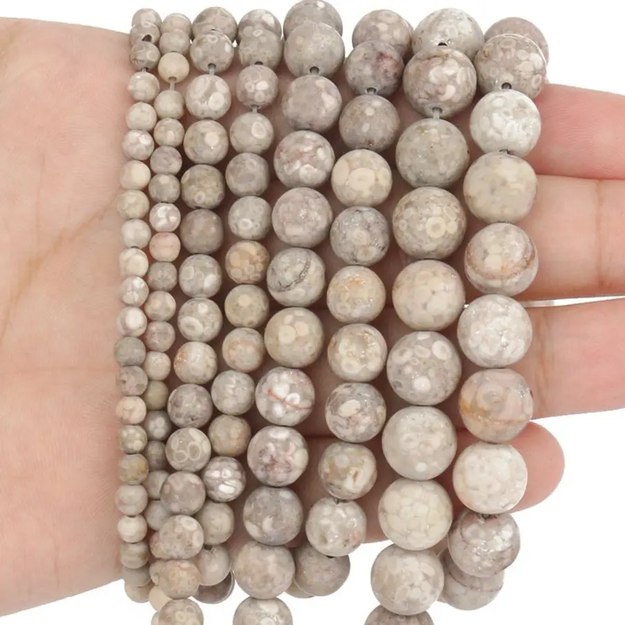 Natural Matte Maifan Stone Frosted Jades Round Loose Spacer Beads for Jewelry Making DIY Charms Handmade Bracelet Necklace