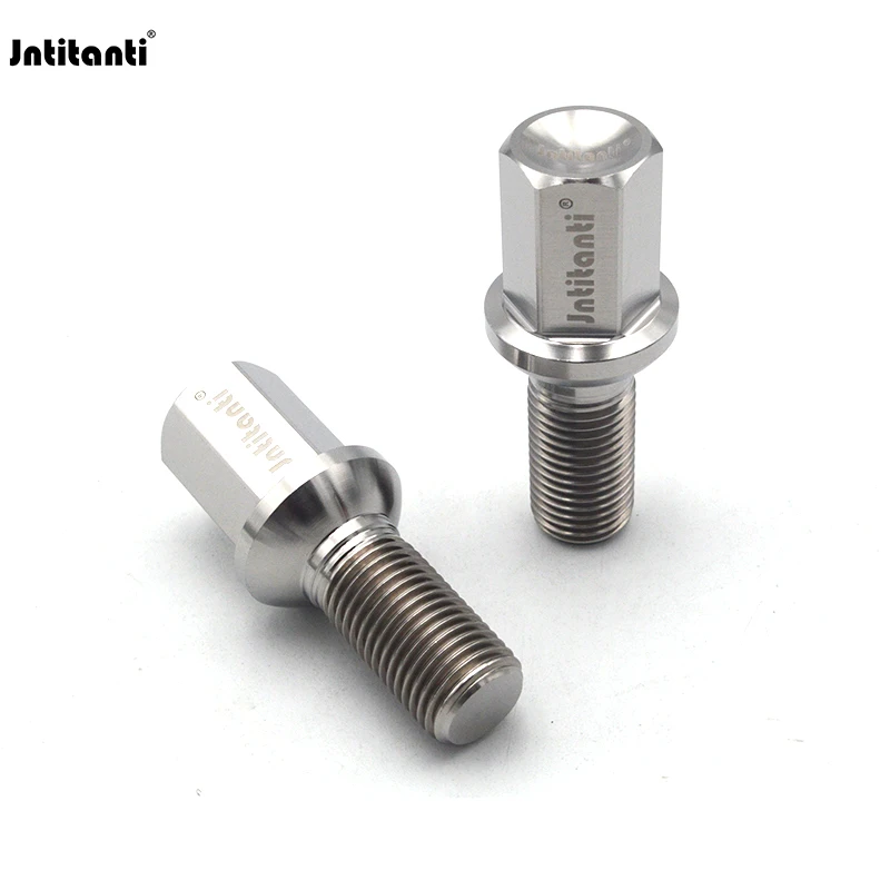 Jntitanti 10.9 Grade Gr.5 titanium Ti-6Al-4V ball seat Wheel Titanium Bolt1ps/10ps/ 20ps M14*1.5 *28/35/40mm for Mercedes-Benz