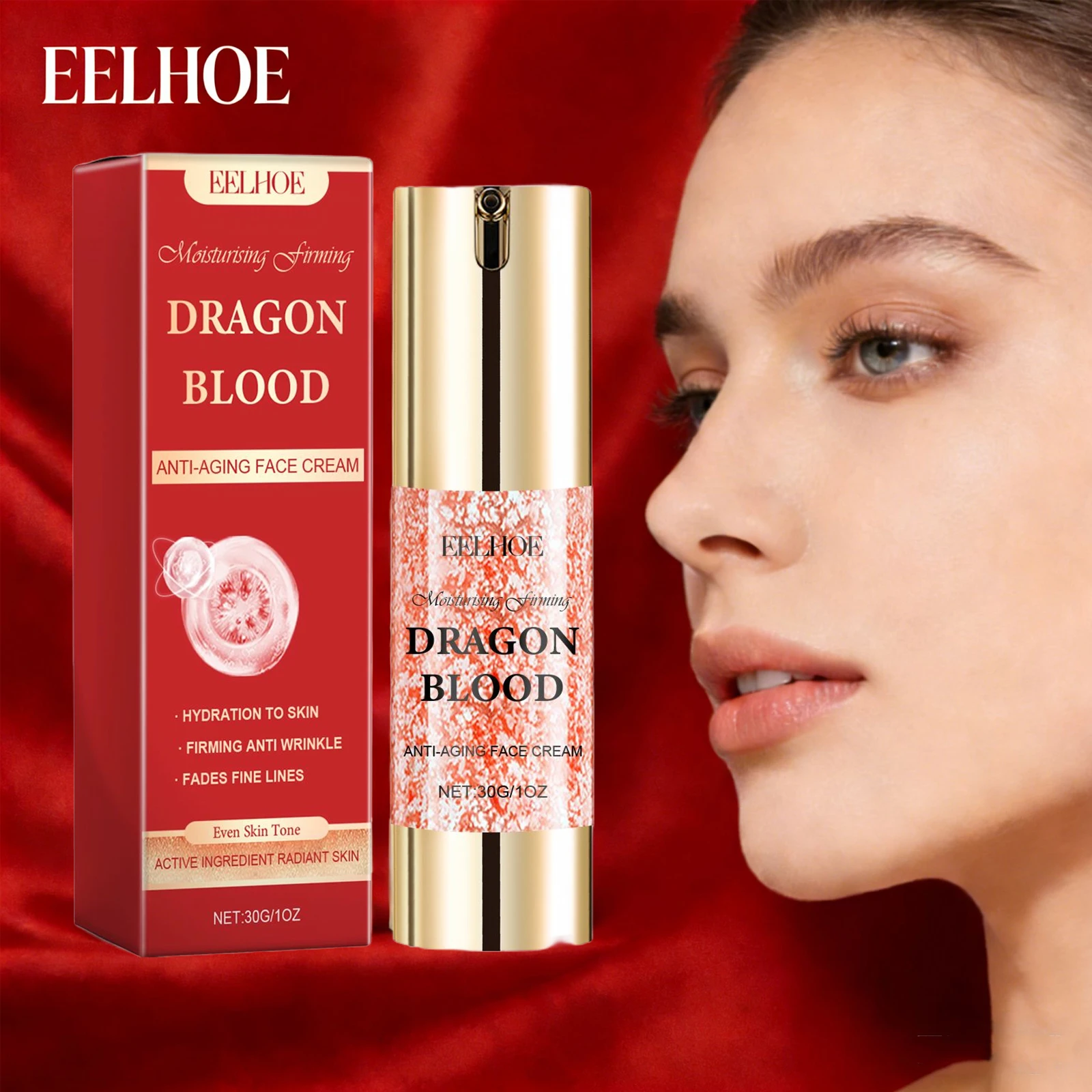 Dragon Blood Face Cream Fade Fine Lines Faical Cream Nourishing Brightening Smooth Winkles Firming Skin Improve Dryness Skincare