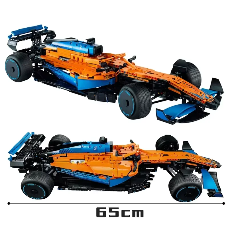 Technical McLarens F1 Formula 1 Supercar Race Car Model Buiding Kit Block Bricks Toys for Kids Birthday Gift Boys Set