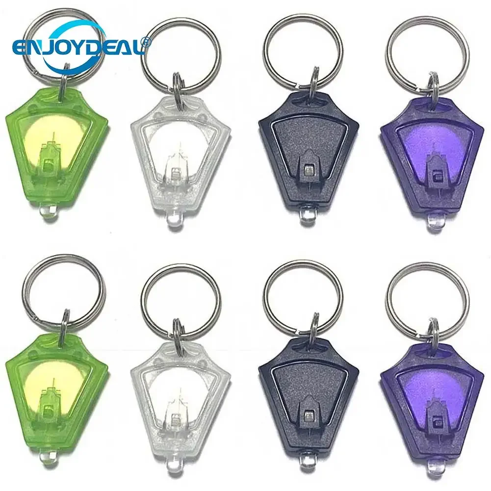 10pcs Mini Bright LED Micro Light Keychain Squeeze Light Flashlight with Hook for Camping Outdoor Equipment