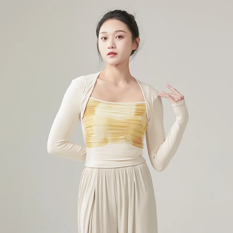 

Modern dance adult long-sleeved top dance suit spring and autumn 2024 classical dance practice body suit women