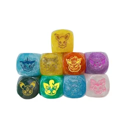 20*20mm Anime Pokemon PTCG Game Props Kawaii Dice Eeveelution Umbreon Sylveon Glaceon Hobby Collectibles Gift Toys