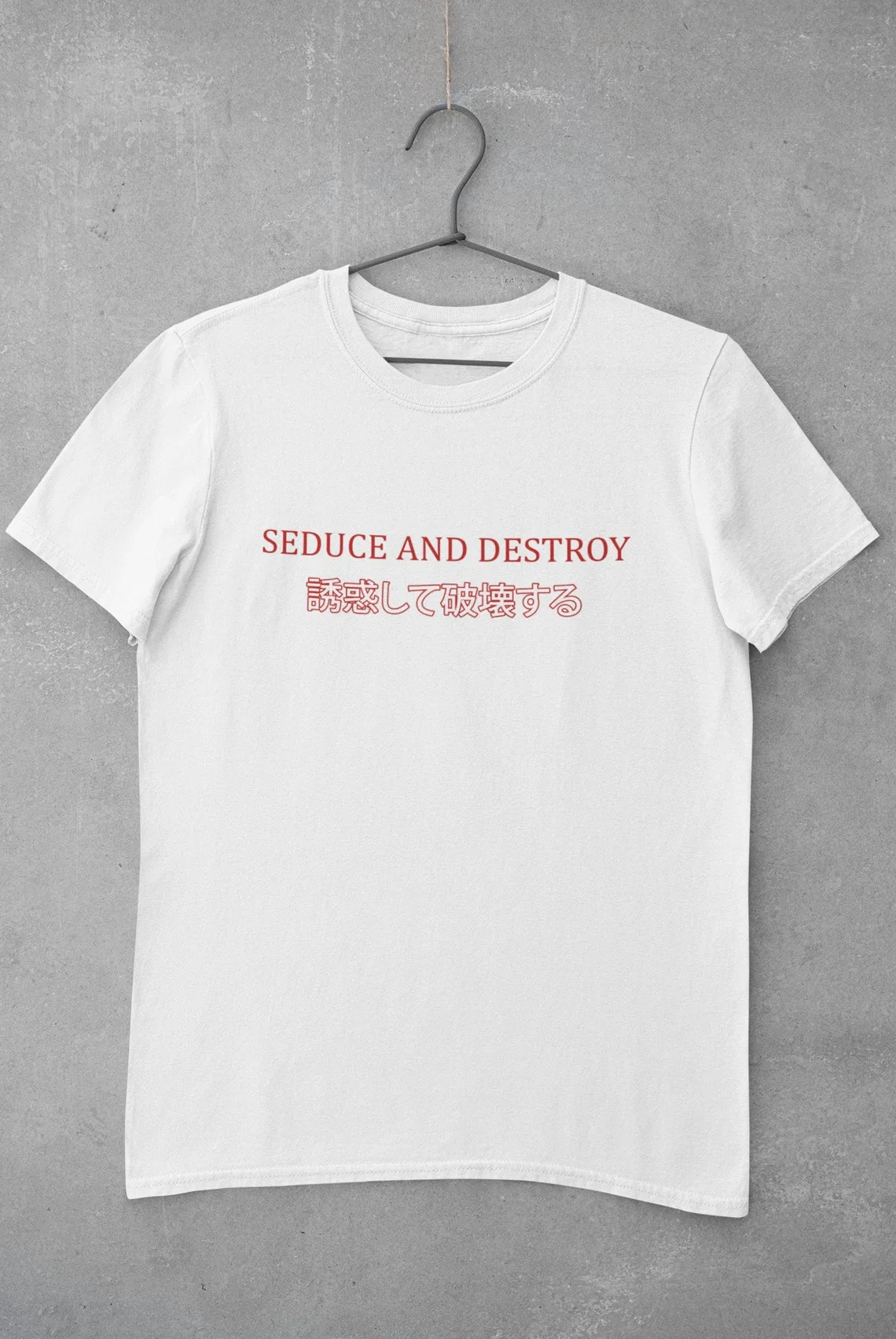 Skuggnas Seduce And Destroy Japanese Aesthetic Grunge T-Shirt Tumblr Shirt Short Sleeved Cotton t shirts Unisex Fashion Tops