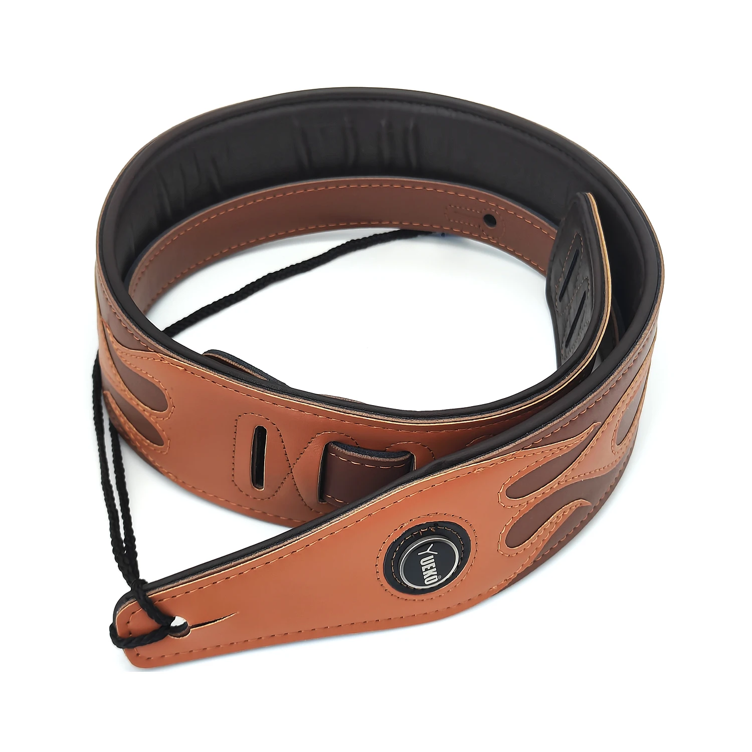YUEKO Lightning Pattern/Flame Guitar Strap Adjustable Length Strap for Acoustic/ Electric Guitar/Bass Available in Multicolor