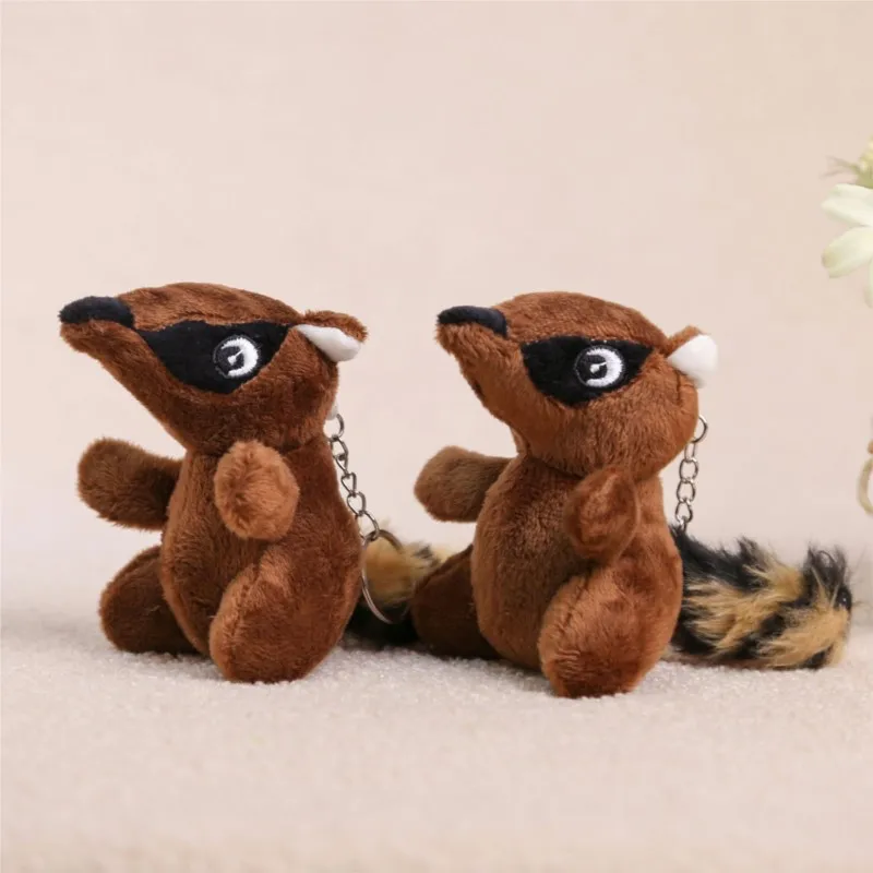 11CM Uroczy breloczek z pluszową wiewiórką, miękka maskotka, dekoracja, zawieszka do torby, prezent urodzinowy dla dziewczynki