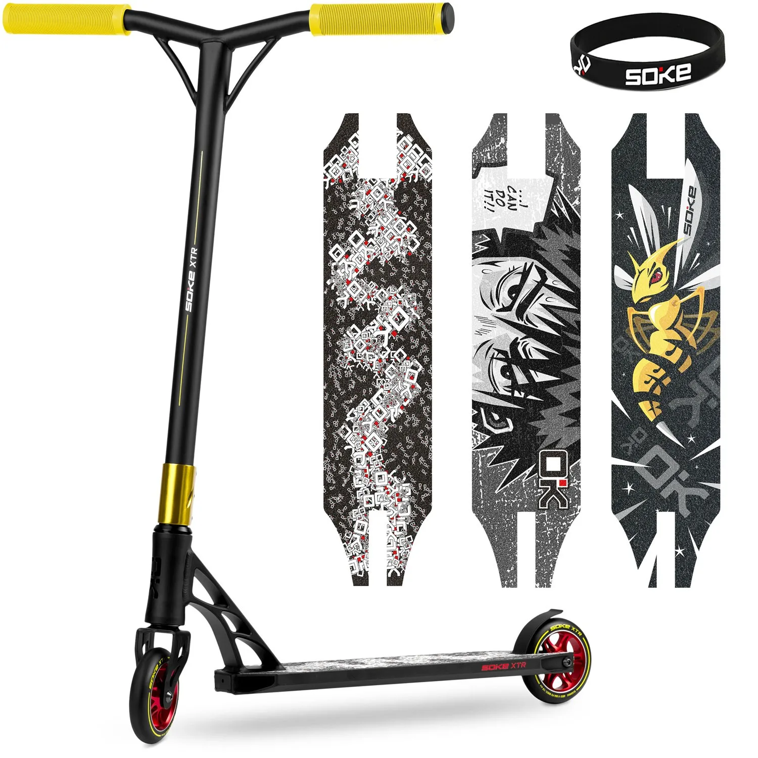 SOKE XTR stunt scooter black and yellow