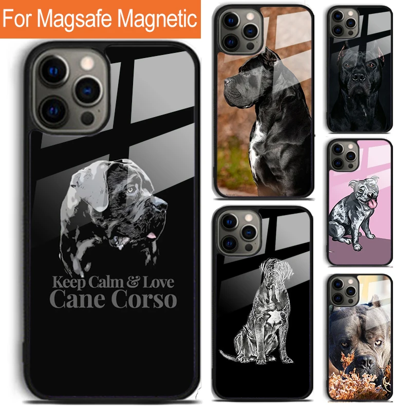 Cane Corso dog Phone Case For iPhone 16 15 14 13 12 11 Pro Max Plus Magsafe Magnetic Wireless Charging Cover