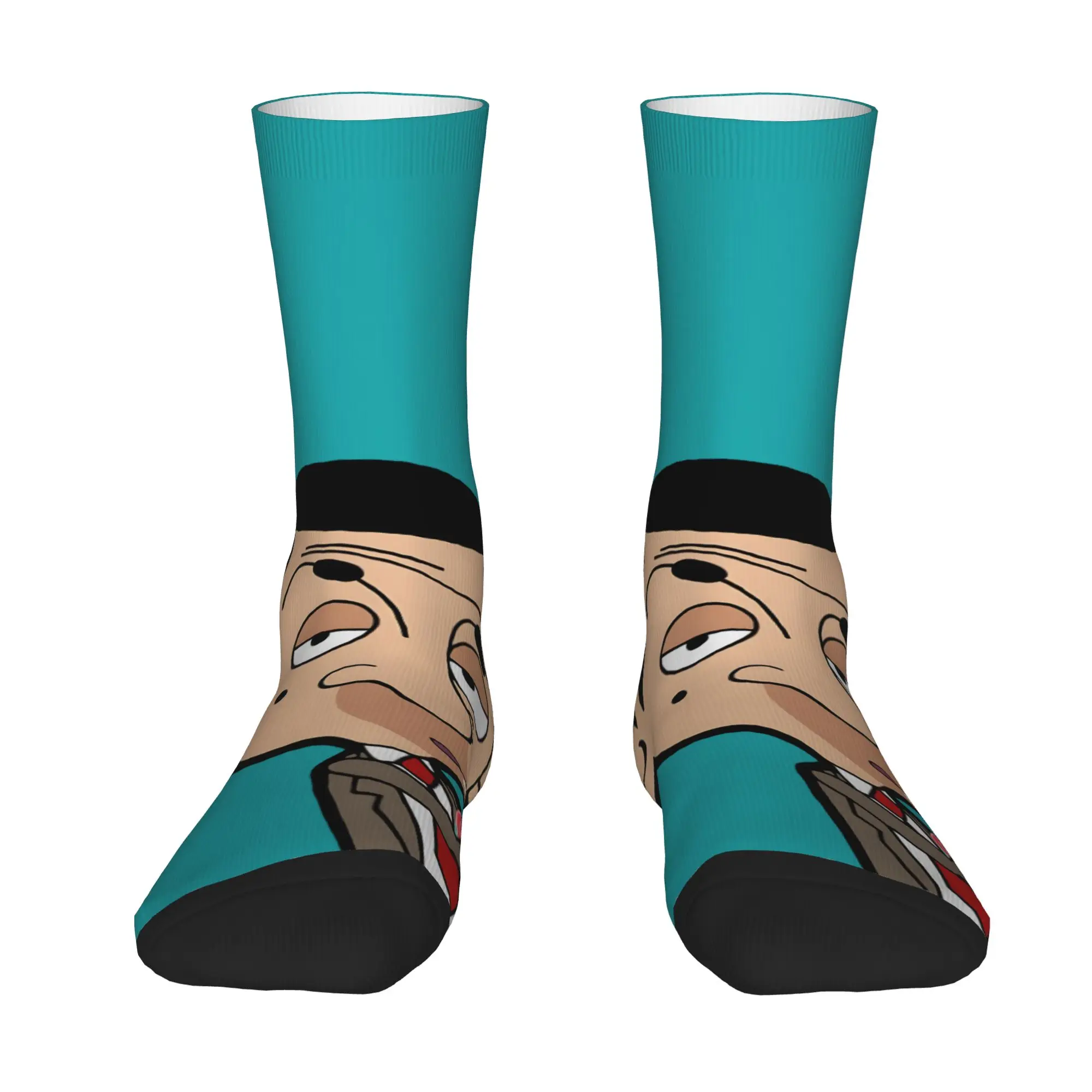 1 Pair Funny Happy Men's Sock The Green Machine Vintage Harajuku B-Bean Sir Hip Hop Novelty Pattern Sock
