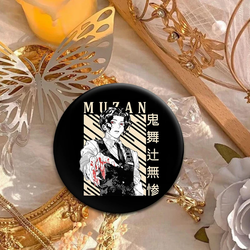 انمي ياباني شيطان القاتل صفيح دبابيس شخصية أيقونة شارة اليدوية صفيح دبابيس على ظهره الملابس الديكور الهدايا