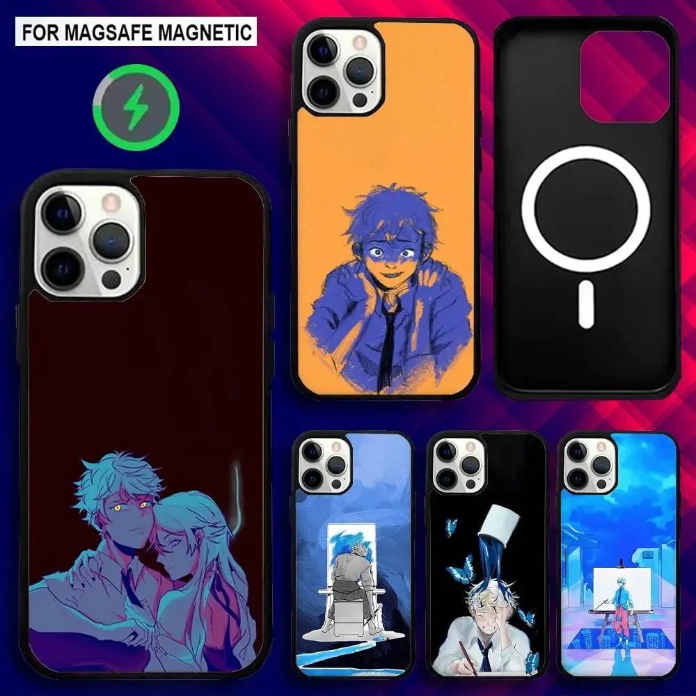 

B-Blue P-Period Anime Phone Case For iPhone 16e,16,15,14,13,12,11,Plus,Pro,Max,Mini Magsafe Magnetic Wireless Charging