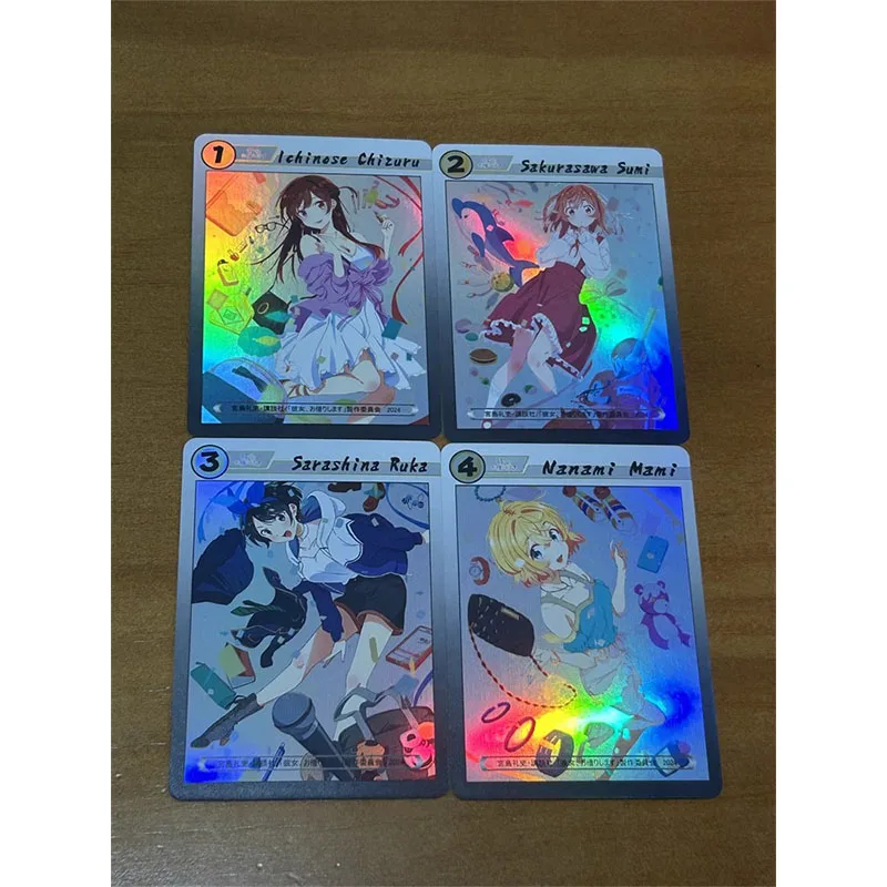 Anime Characters DIY Collectible Cards YUki Asuna Rui Yuuki Asuna Laser Flash Cards Boy Game Toys Christmas Birthday Presents