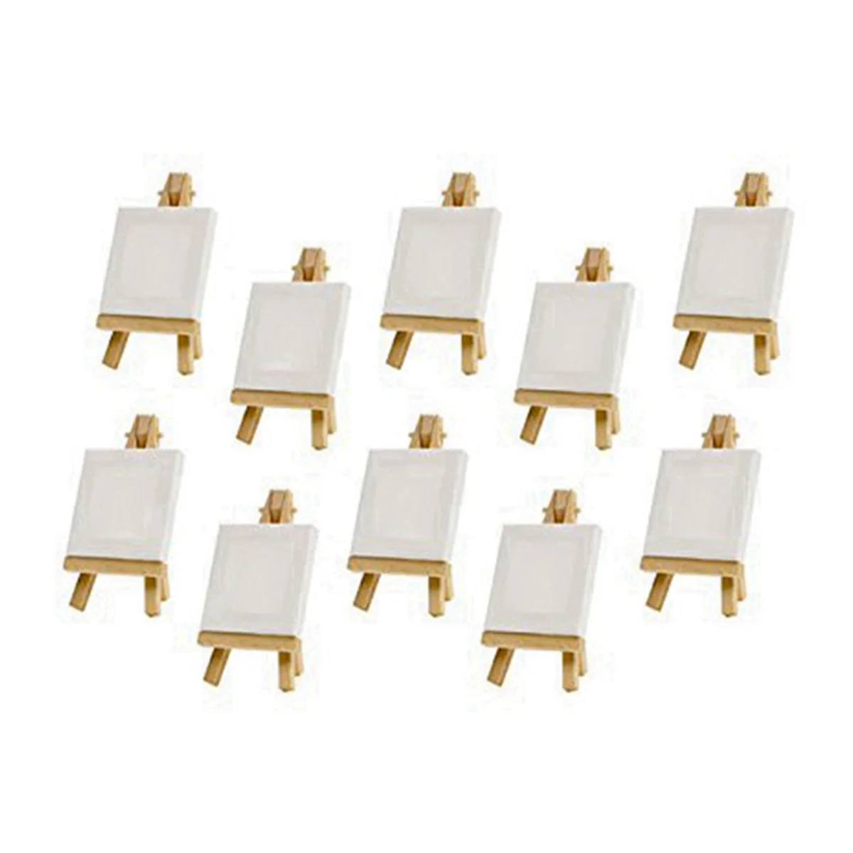 50 set Mini cavalletto da esposizione con tela 8 x8cm numeri da tavolo per matrimoni pittura Hobby pittura artigianale fai da te