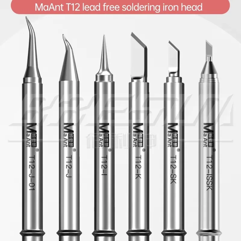 MaAnt T12 Lead-Free Heating Element Soldering Tips For Heating Up T12 Soldering Station Replacement Weld Nozzle Repair tools