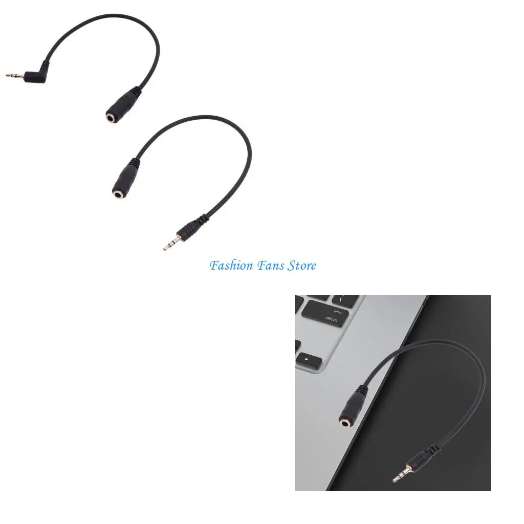 

7.9'' 2.5mm Male to 3.5mm Female Plug Connector Cable for Aux Speake Headphone