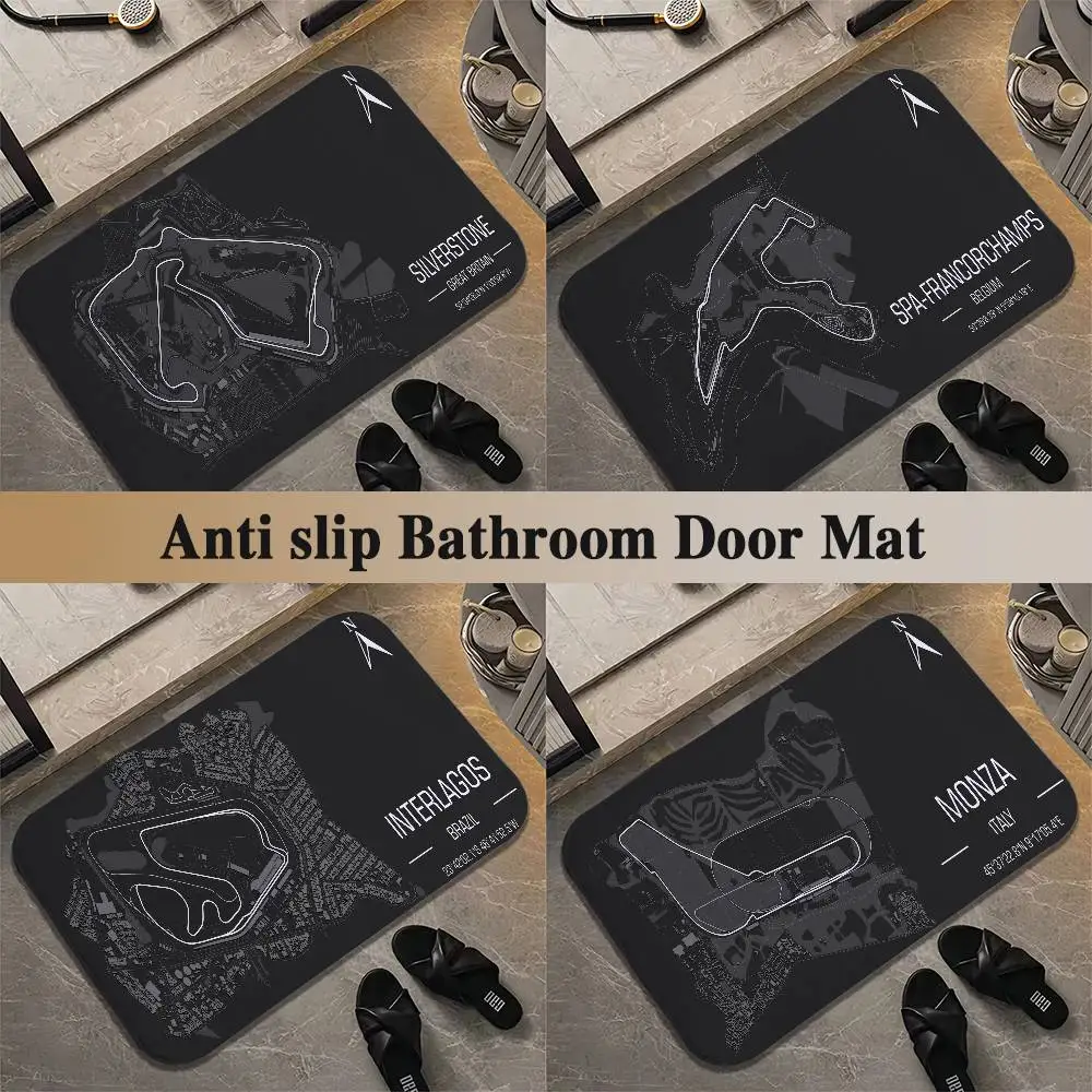 

Monaco Formula 1 Racing Circuit Floor Mat Printed Large Carpets Living Room And Bedroom Carpets Bathroom Anti Slip Door MATS