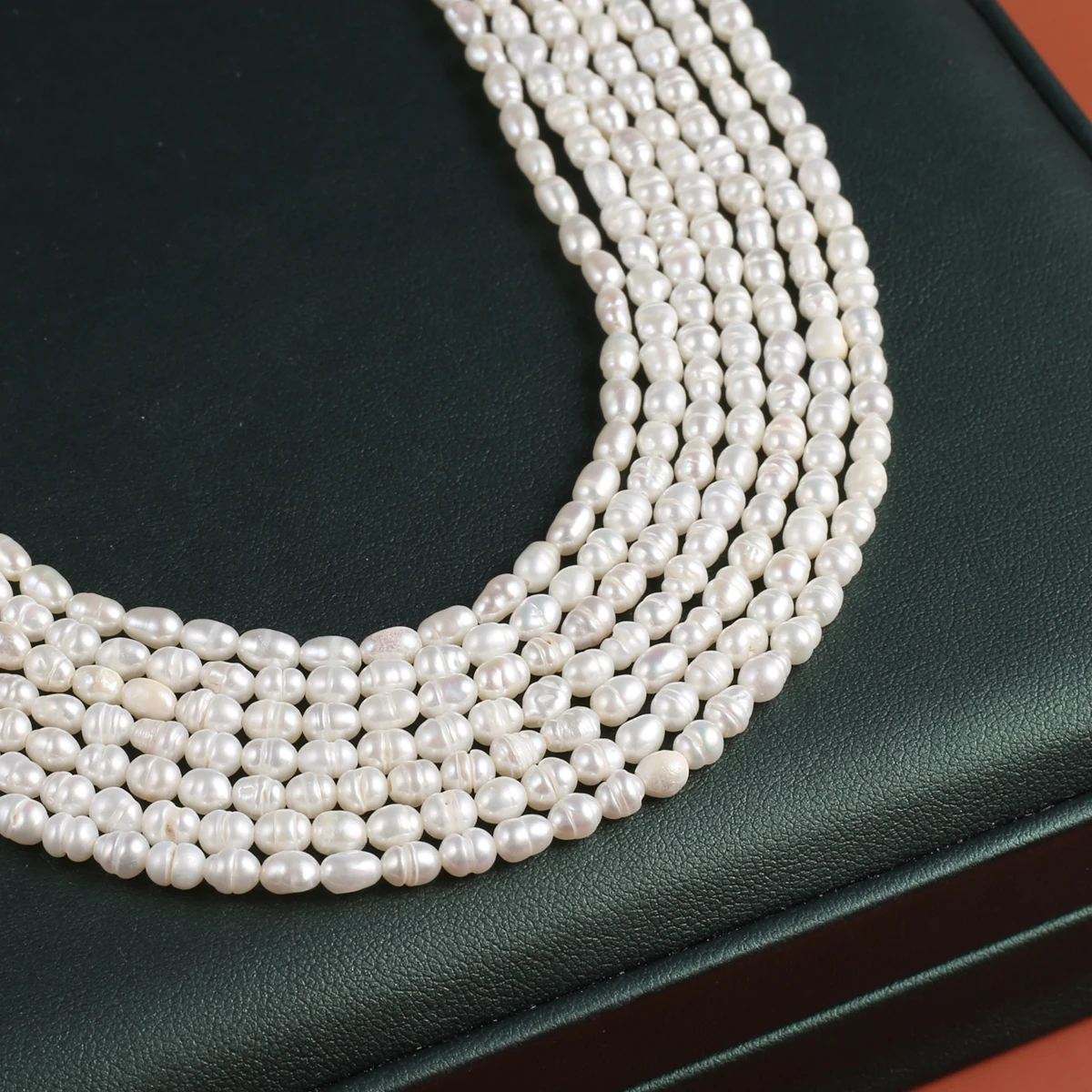 

Natural Pearl Rice-Shaped Beads Exquisite Shape Elegant Appearance For DIY Jewelry Making Handmade Bracelet Necklace Length 36cm